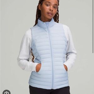 Lululemon Pack it Down Vest in light blue